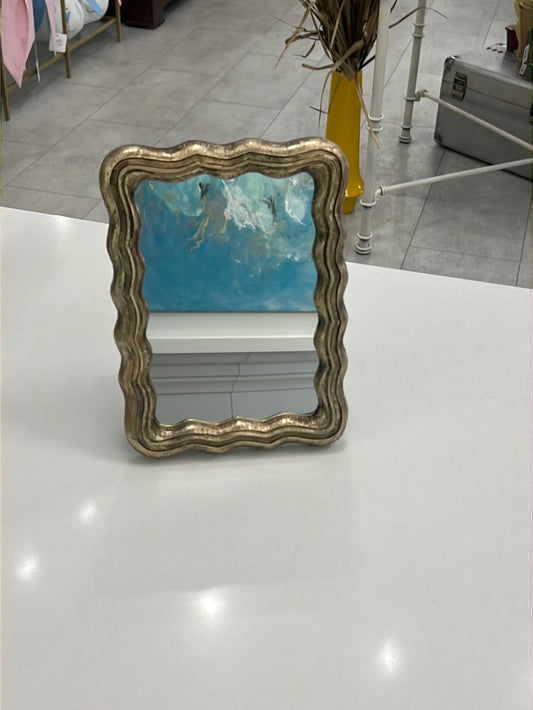 Tabletop Mirror Distressed Gold