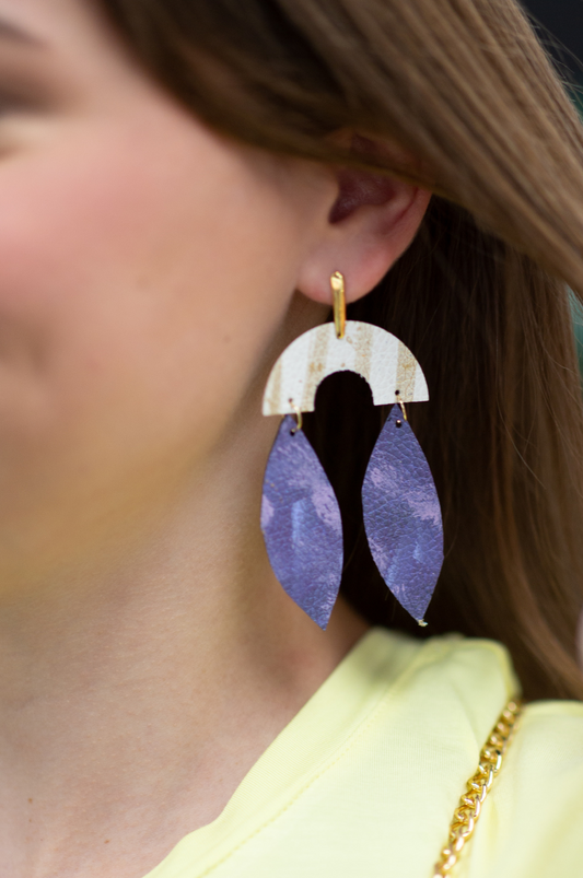 Marley Leather Spirit Earrings by Annie Claire Designs