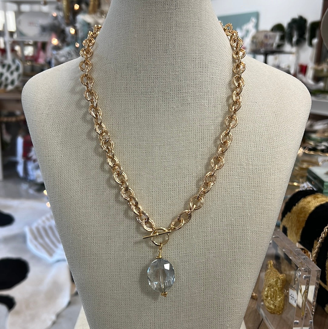 A34 Blue Jewel on Chain