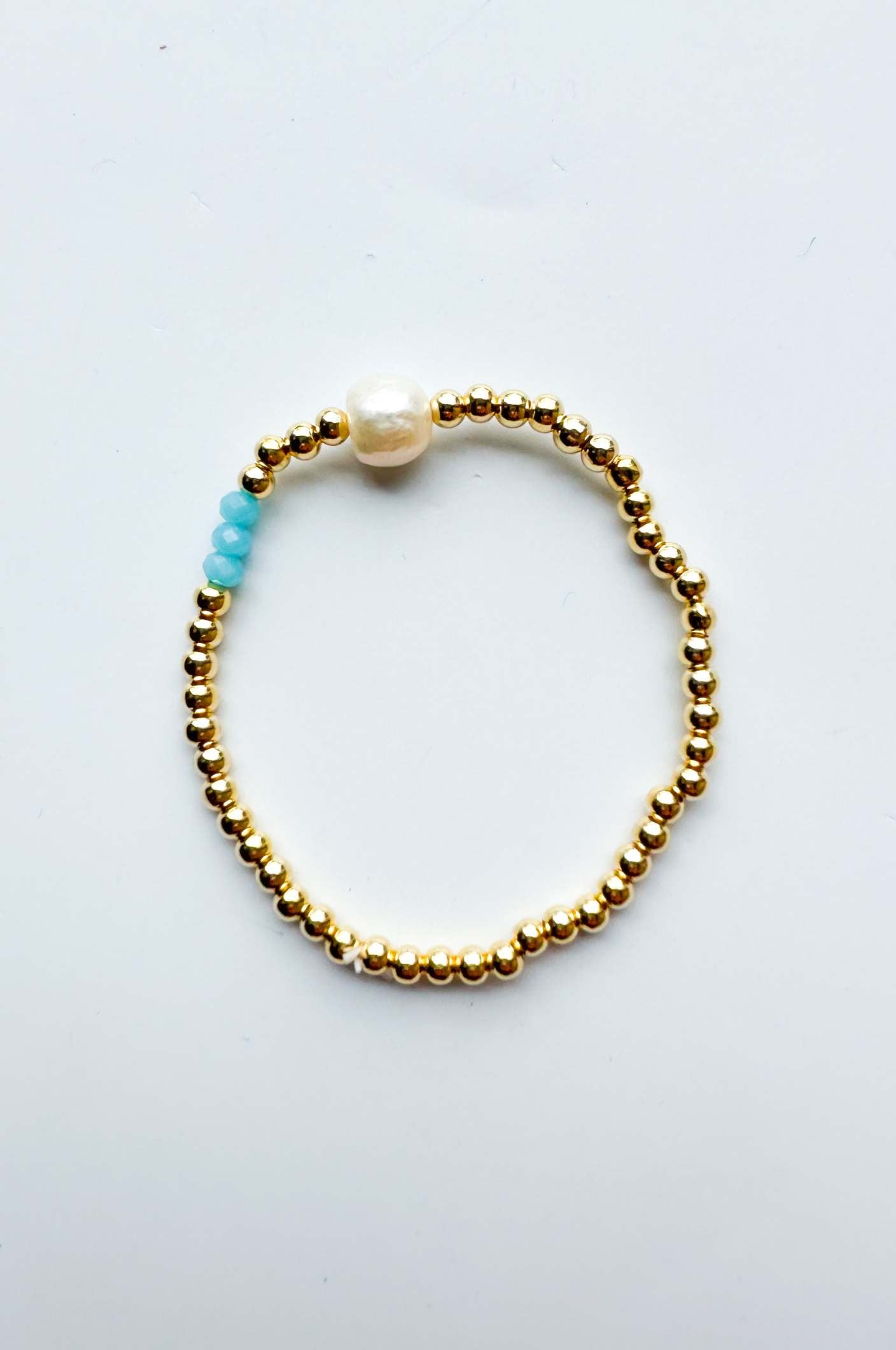 This is the Moment Gold Filled Pearl Bracelet